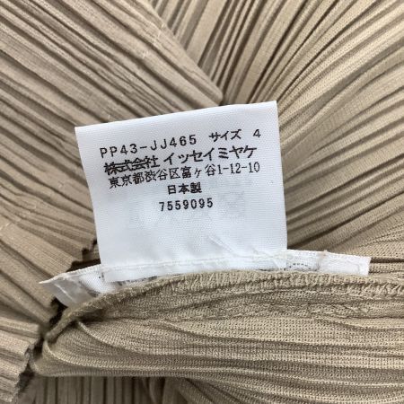 ISSEY MIYAKE イッセイミヤケ PLEATS PLEASE シャツ SIZE 4 PP43-JJ465 ベージュ