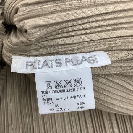 ISSEY MIYAKE イッセイミヤケ PLEATS PLEASE シャツ SIZE 4 PP43-JJ465 ベージュ
