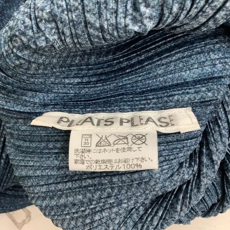 ISSEY MIYAKE イッセイミヤケ PLEATS PLEASE ワンピース スカート デニム転写 PP31-JH707 ネイビー