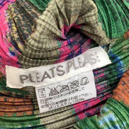  ISSEY MIYAKE イッセイミヤケ PLATS PLEASE ノースリーブカットソー SIZE 3 PP23-JK621 グリーン