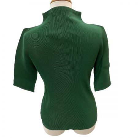  ISSEY MIYAKE イッセイミヤケ PLATS PLEASE レディース カットソー SIZE 3 PP33-FK353 グリーン
