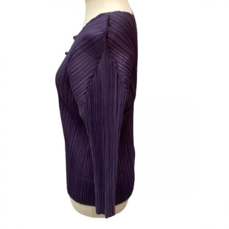  ISSEY MIYAKE イッセイミヤケ PLEATS PLEASE カットソー SIZE 3 PP53-JK532 パープル