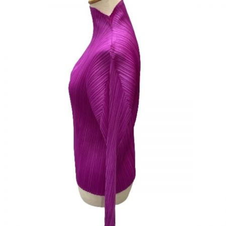  ISSEY MIYAKE イッセイミヤケ PLATS PLEASE長袖カットソー SIZE 3 PP23-JJ190 ショッキングピンク