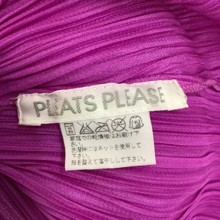  ISSEY MIYAKE イッセイミヤケ PLATS PLEASE長袖カットソー SIZE 3 PP23-JJ190 ショッキングピンク