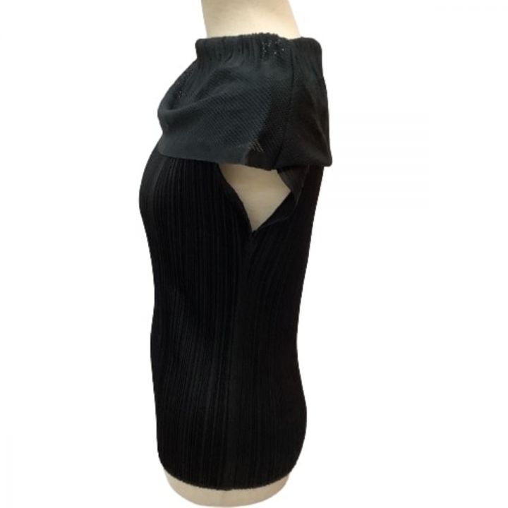 PLEATS PLEASE イッセイミヤケ カットソー ブラック S相当 ISSEY MIYAKE イッセイミヤケ PLEATS PLEASE カットソー SIZE 3