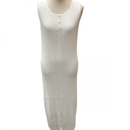  ISSEY MIYAKE イッセイミヤケ PLATS PLEASE ワンピース SIZE 5 PP51-JH747 ホワイト