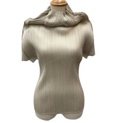 ♪♪ ISSEY MIYAKE イッセイミヤケ PLATS PLEASE 変形カットソー SIZE 3 PP61-JK811 ベージュ Bランク