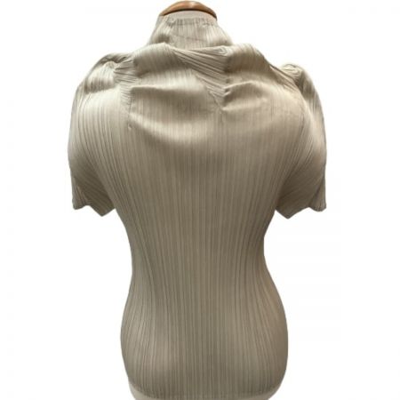  ISSEY MIYAKE イッセイミヤケ PLATS PLEASE 変形カットソー SIZE 3 PP61-JK811 ベージュ