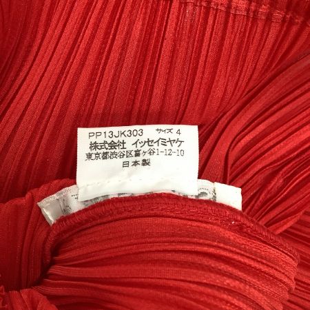  ISSEY MIYAKE イッセイミヤケ PLATS PLEASE カットソー SIZE 3 PP13JK303 レッド