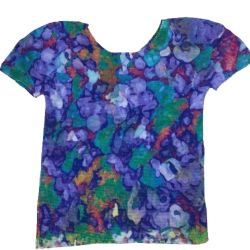 ♪♪ ISSEY MIYAKE イッセイミヤケ Me レディース レア カットソー 花柄 ブルー Bランク