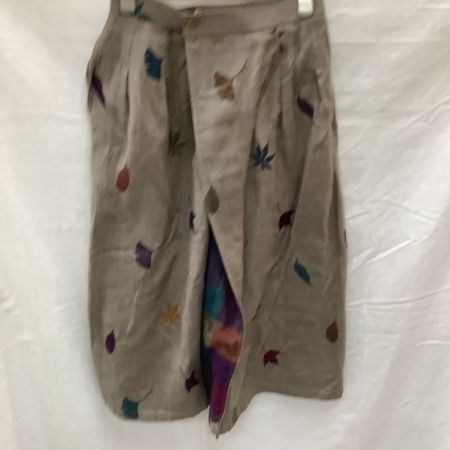  JURGEN LEHL ヨーガンレール 希少 レア セットアップ スカート ジャケット SIZE M 紅葉 イチョウ 楓 ベージュ