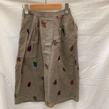  JURGEN LEHL ヨーガンレール 希少 レア セットアップ スカート ジャケット SIZE M 紅葉 イチョウ 楓 ベージュ