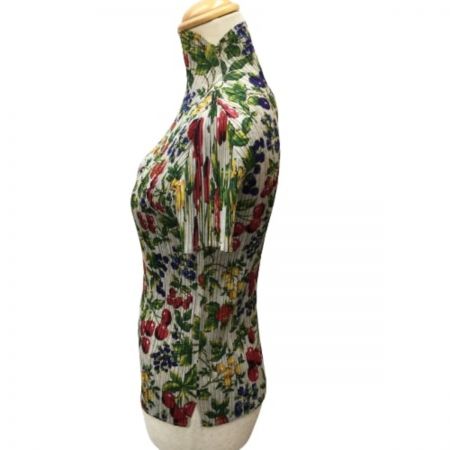  ISSEY MIYAKE イッセイミヤケ PLATS PLEASE カットソー 果物 フルーツ柄 PP41-JK682 ベージュ