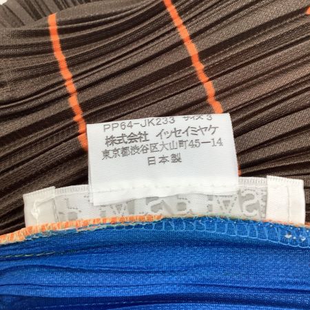  ISSEY MIYAKE イッセイミヤケ PLATS PLEASE ノースリーブカットソー SIZE 3 PP64-JK233 ブルー