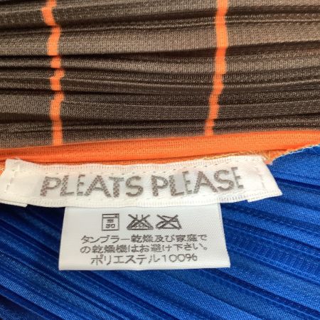  ISSEY MIYAKE イッセイミヤケ PLATS PLEASE ノースリーブカットソー SIZE 3 PP64-JK233 ブルー