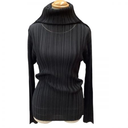  ISSEY MIYAKE イッセイミヤケ PLATS PLEASE タートルネックカットソー SIZE 3 PP91JK963 ブラック