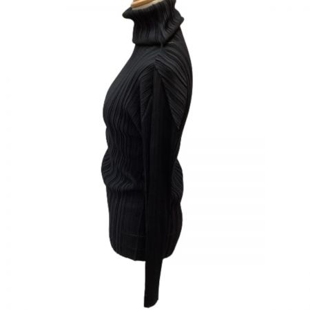  ISSEY MIYAKE イッセイミヤケ PLATS PLEASE タートルネックカットソー SIZE 3 PP91JK963 ブラック