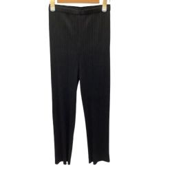 ♪♪ ISSEY MIYAKE イッセイミヤケ PLATS PLEASE パンツ SIZE 2 PP55-JF111 ブラック Bランク