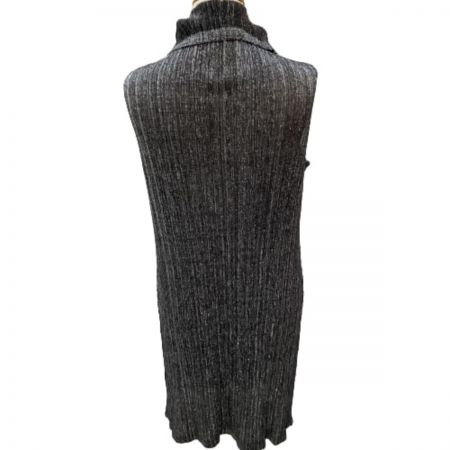  ISSEY MIYAKE イッセイミヤケ PLATS PLEASE ノースリーブワンピース キラキラ PP11-JT516 ブラック