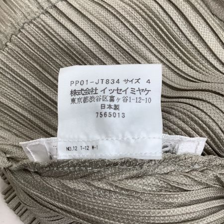 ISSEY MIYAKE イッセイミヤケ PLEATS PLEASE 変形 ワンピース 消しプリーツ SIZE 4 ベージュ