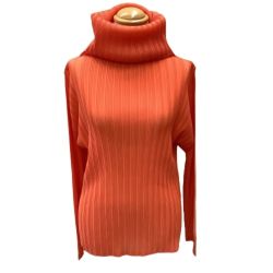 ♪♪ ISSEY MIYAKE イッセイミヤケ PLATS PLEASE タートルネックカットソー  PP93-FK372 オレンジ Bランク