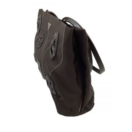  PRADA プラダ レディース ハンドバッグ バラ ローズモチーフ ダークブラウン