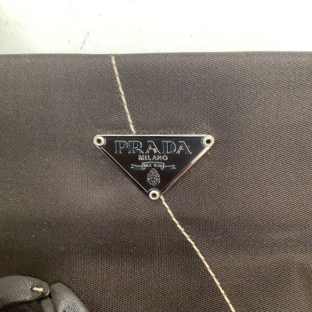  PRADA プラダ レディース ハンドバッグ バラ ローズモチーフ ダークブラウン