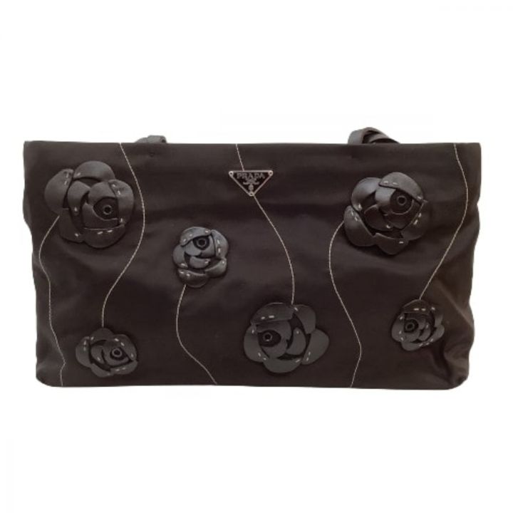 PRADA プラダ レディース ハンドバッグ バラ ローズモチーフ ダーク  