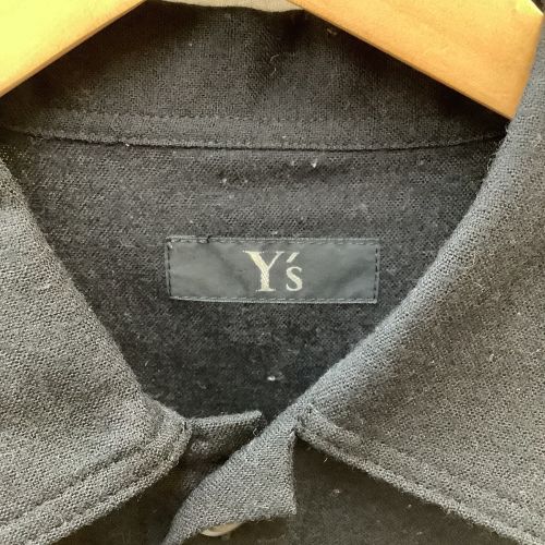 Y's ワイズ 23SS SPOTTED DENIM DOUBLE COLLAR SHIRT ダブルカラー 長袖デニムシャツ YZ-B02-006 ブラック