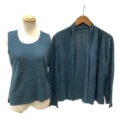 JURGEN LEHL ヨーガンレール レディース アンサンブル セットアップ  SIZE M エメラルドグリーン Bランク