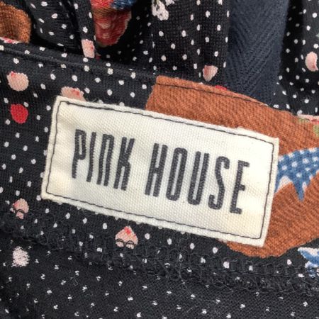 PINK HOUSE ピンクハウス 美品 レディース セーラーワンピース 花束 ピンクローズ ドット リボン チェック ブラック