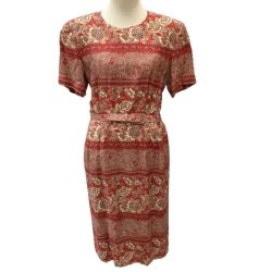 Burberrys バーバリーズ ヴィンテージ レディース ワンピース SIZE 9号 花柄 レッド Bランク