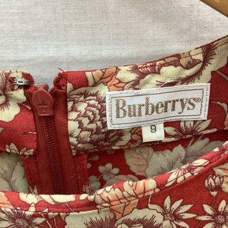 Burberrys バーバリーズ ヴィンテージ レディース ワンピース SIZE 9号 花柄 レッド