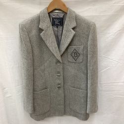 ♪♪ Burberrys バーバリーズ レディース ツウィード ヴィンテージ ジャケット ブレザー SIZE 9号 グレー Bランク