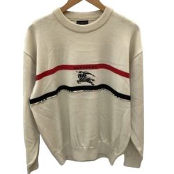♪♪ BURBERRY GOLF バーバリーゴルフ メンズ ニット SIZE L ベージュ Bランク