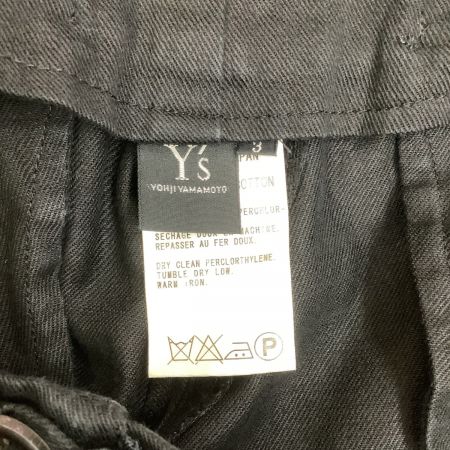  Y's ワイズ メンズ ワイドパンツ  YE-P04-025 SIZE 3  ブラック