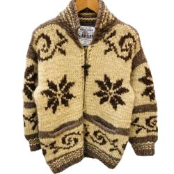 ♪♪ kanata メンズ カウチンニットカーディガン ジャケット ベージュ Bランク