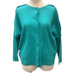♪♪ ISSEY MIYAKE me イッセイミヤケ カーディガン ジャケット IM82KO662 ミント Bランク
