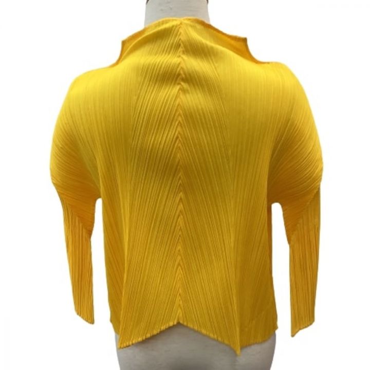 ISSEY MIYAKE PLEATS PLEASE 一つボタン変形カーディガン