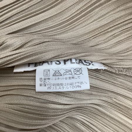  ISSEY MIYAKE イッセイミヤケ PLEATS PLEASE シャツ SIZE 3 PP31-JJ183 ベージュ