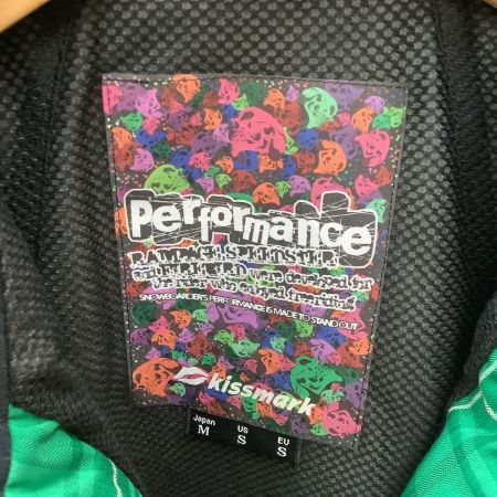 KissMark キスマーク メンズ スノーウェア スキーウェア 上下セット　SIZE M グリーン×レッド