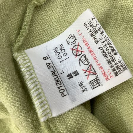  PINK HOUSE ピンクハウス レディース ジップパーカー SIZE L ワッペン 花柄 黄緑