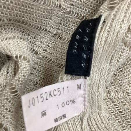  JURGEN LEHL ヨーガンレール レディース ロングカーディガン 麻100％ SIZE　M ベージュ