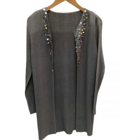  SPECCHIO スペッチオ レディース セットアップ カーディガン ワンピース SIZE40 アンサンブル プリーツ グレー