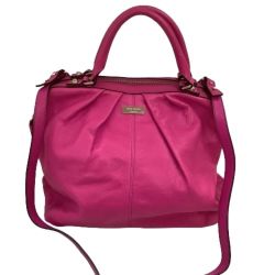 ♪♪ Kate Spade ケイトスペード ２WAYバッグ ハンドバッグ ショルダーバッグ レザー ショッキングピンク Bランク