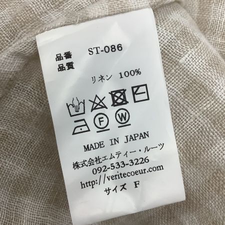 Veritecoeur ヴェリテクール レディース カットソー チェック SIZE Free ベージュ