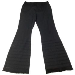 ♪♪ ISSEY MIYAKE イッセイミヤケ PLEATS PLEASE 裾変形デザイン パンツ SIZE 1 PP82LF914 ブラック Bランク