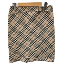 ♪♪ BURBERRY BLUE LABEL バーバリーブルーレーベル レディース スカート ノバチェック SIZE 38 ベージュ Bランク