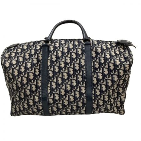  Christian Dior クリスチャンディオール Vintage ボストンバッグ トロッター ネイビー
