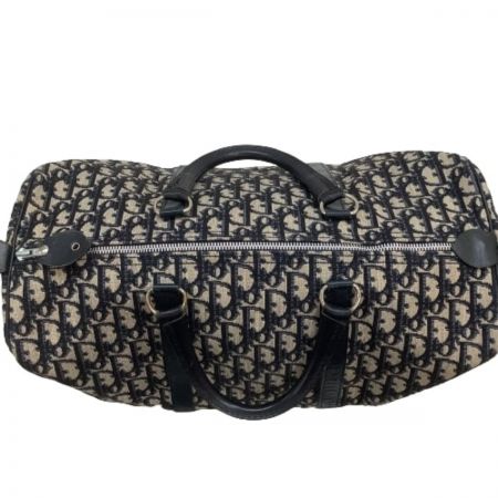  Christian Dior クリスチャンディオール Vintage ボストンバッグ トロッター ネイビー